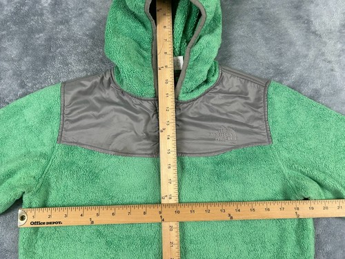 THE NORTH FACE OSO GIRLS JACKET EXTRA LARGE (18) GREEN FLEECE FULL ZIP HOODED - Picture 7 of 11