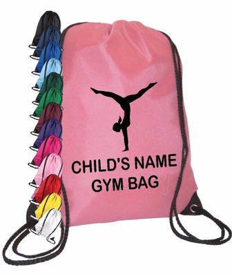 Personalised Gymnastics//PE//School//Sports Drawstring Bag