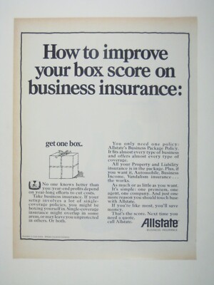 Vintage 1971 Allstate Business Insurance Advertisement Print | eBay