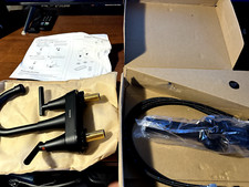 Bathroom Faucets for Sink 3 Hole, Hurran 4 inch Matte Black with Pop-up Drain...