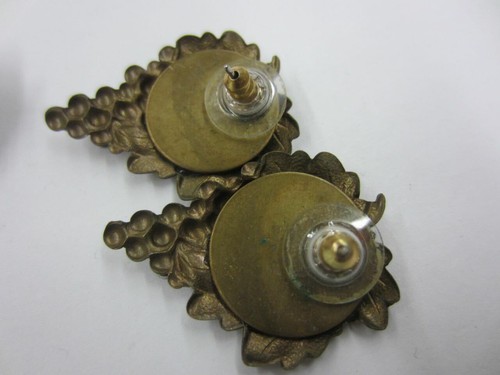Hermoso Lote de Broches y Pendientes Vintage PÚRPURA Estrás GRAPE - Imagen 7 de 8