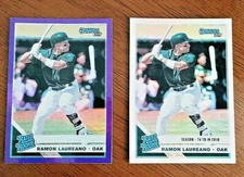 2020 Donruss Ramon Laureano Rated Rookie PURPLE + Stat line 02/74