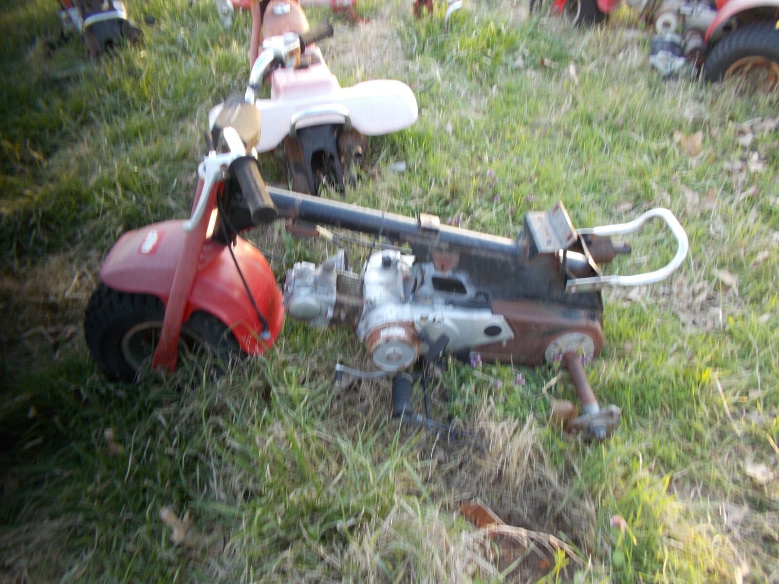 1983 Honda ATC70 Frame/front End/rear Axle Assembly OEM See Description ...