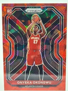 Onyeka Okongwu 2020-21 Panini Prizm Red Cracked Ice Rookie #260 Hawks RC
