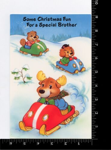 Unused Vintage 1985 GET ALONG GANG American Greetings Christmas Card for Brother - Picture 4 of 6