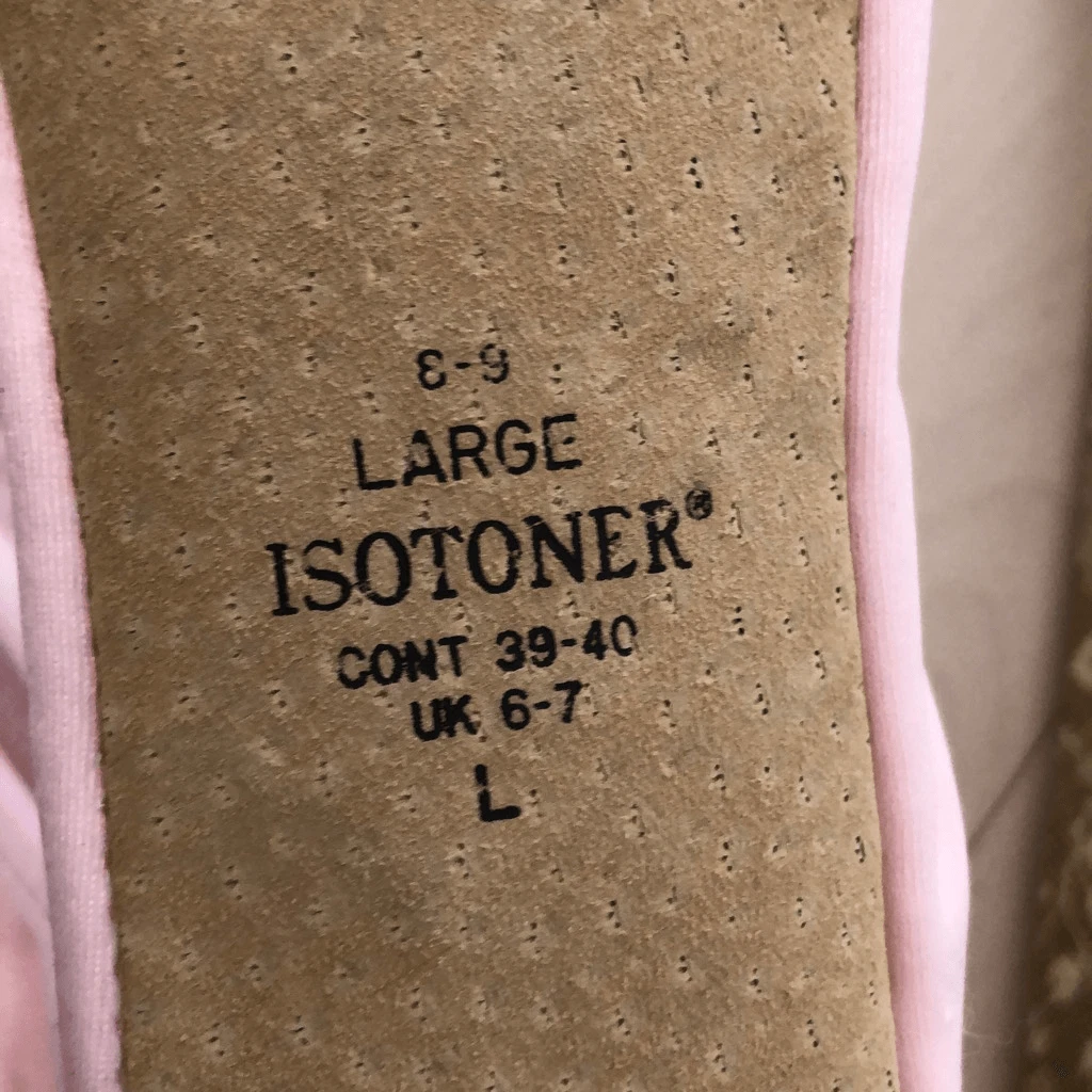 Isotoner satin online pearl ballerina slippers