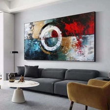 Large Abstract Wall Art Paintings Hand Painted Oil Painting on Canvas Red