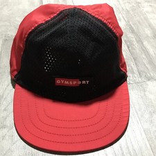 Boys Gymboree Vintage Red Black Nylon Elastic Back Colored Hat 90 s Mesh W2