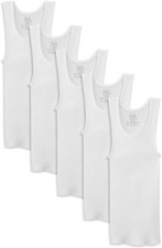 Fruit of the Loom Boys' White Cotton Tank Top Undershirt