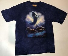 The Mountain Horse Purple Spirit Equine Clouds Cotton Child Kids T-Shirt M-XL