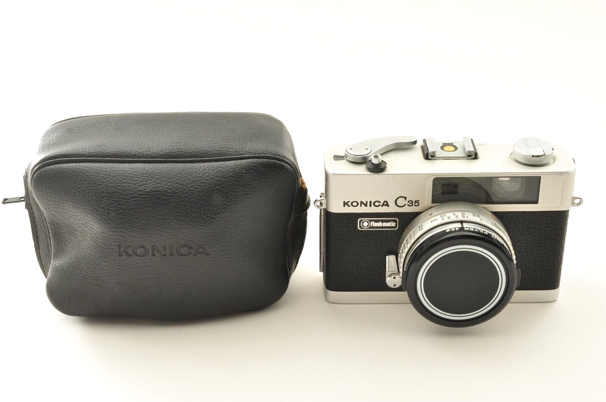 KONICA C35 Flash Matic Rangefinder 35mm Film Camera Exc +3