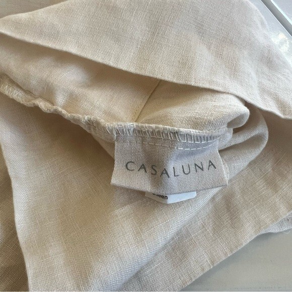 Casaluna Target 100 Linen Queen Pillowcases Set of 2 Natural Ivory Tan