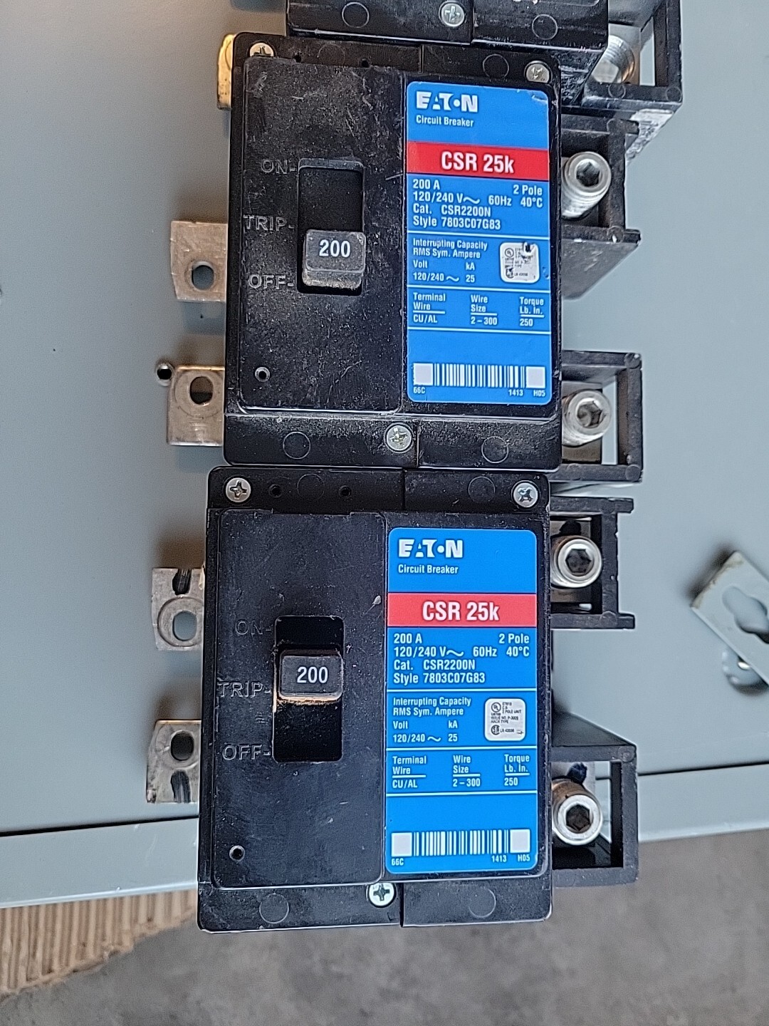 EATON MODEL CSR2200N CIRCUIT BREAKER 200 AMP EATON CSR 25K eBay