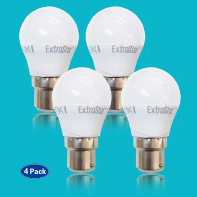 EXTRASTAR LED Standard GLS Golf Bayonet Light Bulbs 6Pack BC B22 Light Lamp 4w/5w/6w/7w