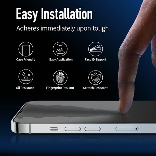 Ochraniacz ekranu do iPhone 14 czarny niebieski światło, MOCOLL, wygaszacz ekranu - Zdjęcie 11 z 12