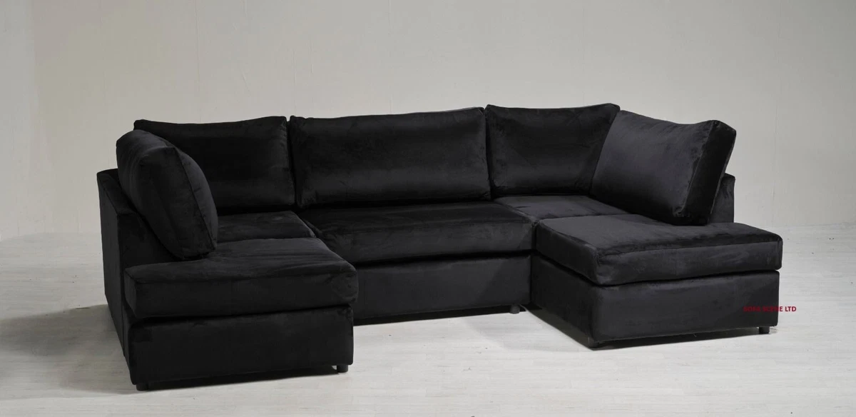 Black 2024 plush couch