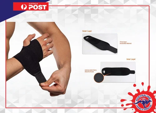 WRIST SUPPORT Brace Pain Relief Strap Carpal Tunnel Sprain CTS RSI Gym Splint