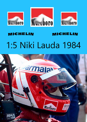 NEW RARE 1:5 Casco Helmet F1 NIKI LAUDA 1984 W.C. SPARK No - Foto 2