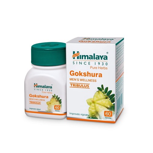 Himalaya Herbals Gokshura Tablets 60 Count - Natural Men's Health Boost - 第 1/5 張圖片