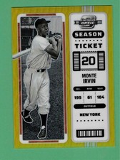 2023 PANINI CHRONICLES CONTENDERS OPTIC MONTE IRVIN GOLD PARALLEL 2/10 GIANTS
