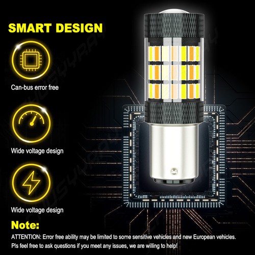 Switchback LED Front Turn Signal Light Bulbs 1157 2357 Amber White Free Return 2 - Bild 11 von 19
