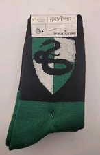 Harry Potter Wizarding World Crew Socks 3 Pair Set Slytherin Ireland Shoe 4-10