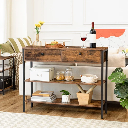 Console Table Sofa Table Vintage Furniture Hallway Table Entryway Display Shelf - Picture 115 of 121
