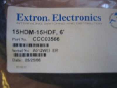 Extron Electronics CCC03566 15 Pin Male To Female VGA Adapters (15HDM-15HDF) ...