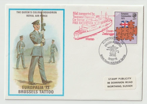 28/9/1973 UK GB Cover - The Queen's Colour Squadron Royal Air Force - Europalia