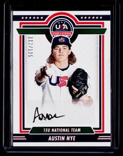2022 Panini Stars & Stripes *Austin Nye **Card #15US-AN** #'d /125 AUTO (RC)