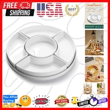 Porcelain Divided Serving Dishes, Relish Tray, Serving Bowls for Parties - Pe...