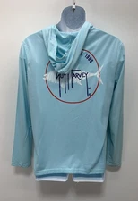 Guy Harvey Men's Performance Long-Sleeve Hoodie T-Shirt S Blue