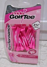 Pride Performance Special Edition Plastic Golf Tees 4 Prong 2 3/4" Pink 30 pack