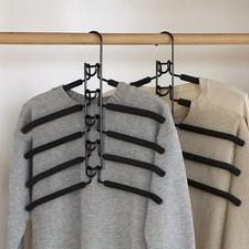 5pcs Multi-Tier Hanging Closet Hanger Hooks Space-Saving Organizer Storage