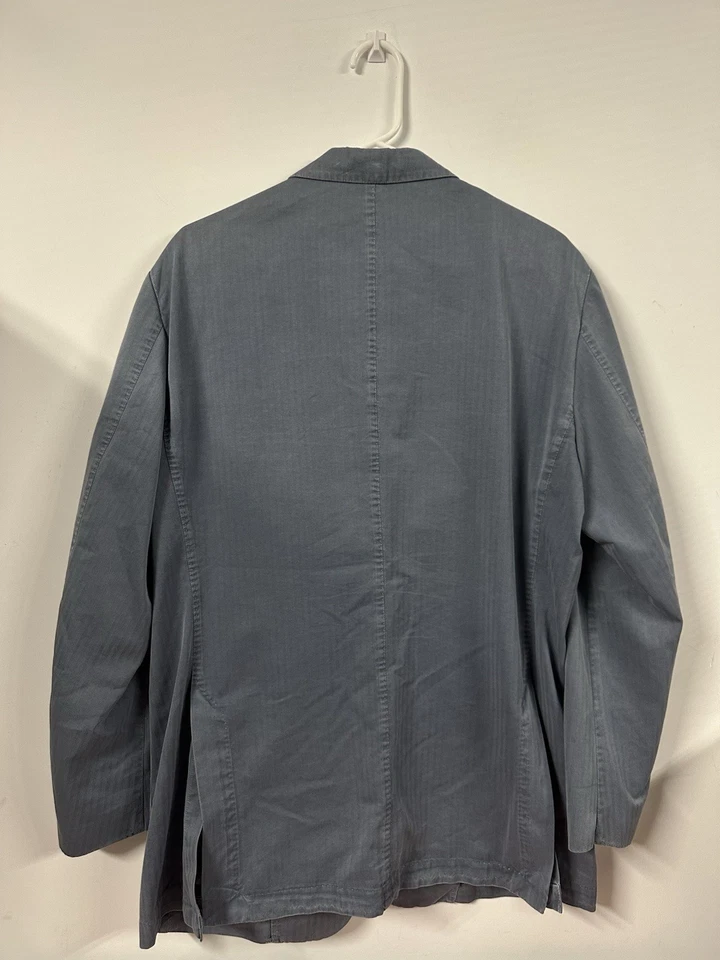 Blazer Corneliani ID Ligero No Estructurado 2 Botones Azul 56/46R Algodón Seda Foto 4 de 4