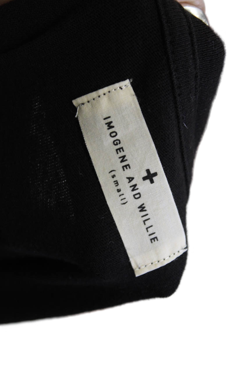 Imogene & Willie Womens Basic Black Cotton Crew N… - image 4