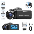 1080P 270° Flip Screen Video Camera 48MP Handheld Digital Camcorder DV w/ 32GB