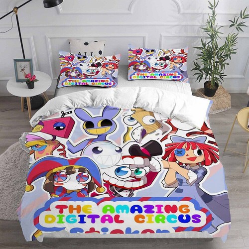 3D⭐EL INCREÍBLE CIRCO DIGITAL⭐Juego de ropa de cama para niños funda nórdica fundas de almohada regalos Reino Unido - Imagen 7 de 30