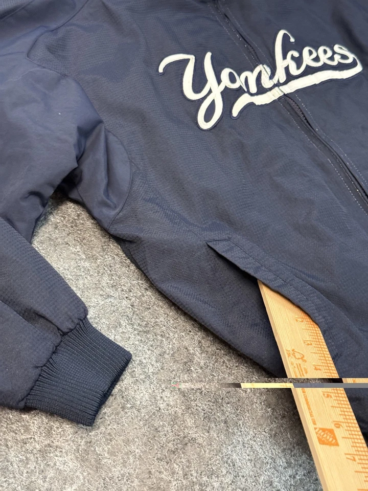 Chaqueta cortavientos vintage años 90 para hombre L New York Yankees MLB cremallera completa forrada Foto 3 de 4