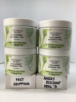 VICTORIA'S SECRET CUCUMBER & GREEN TEA REFRESH BODY SCRUB 13 OZ, 4PACK - NEW