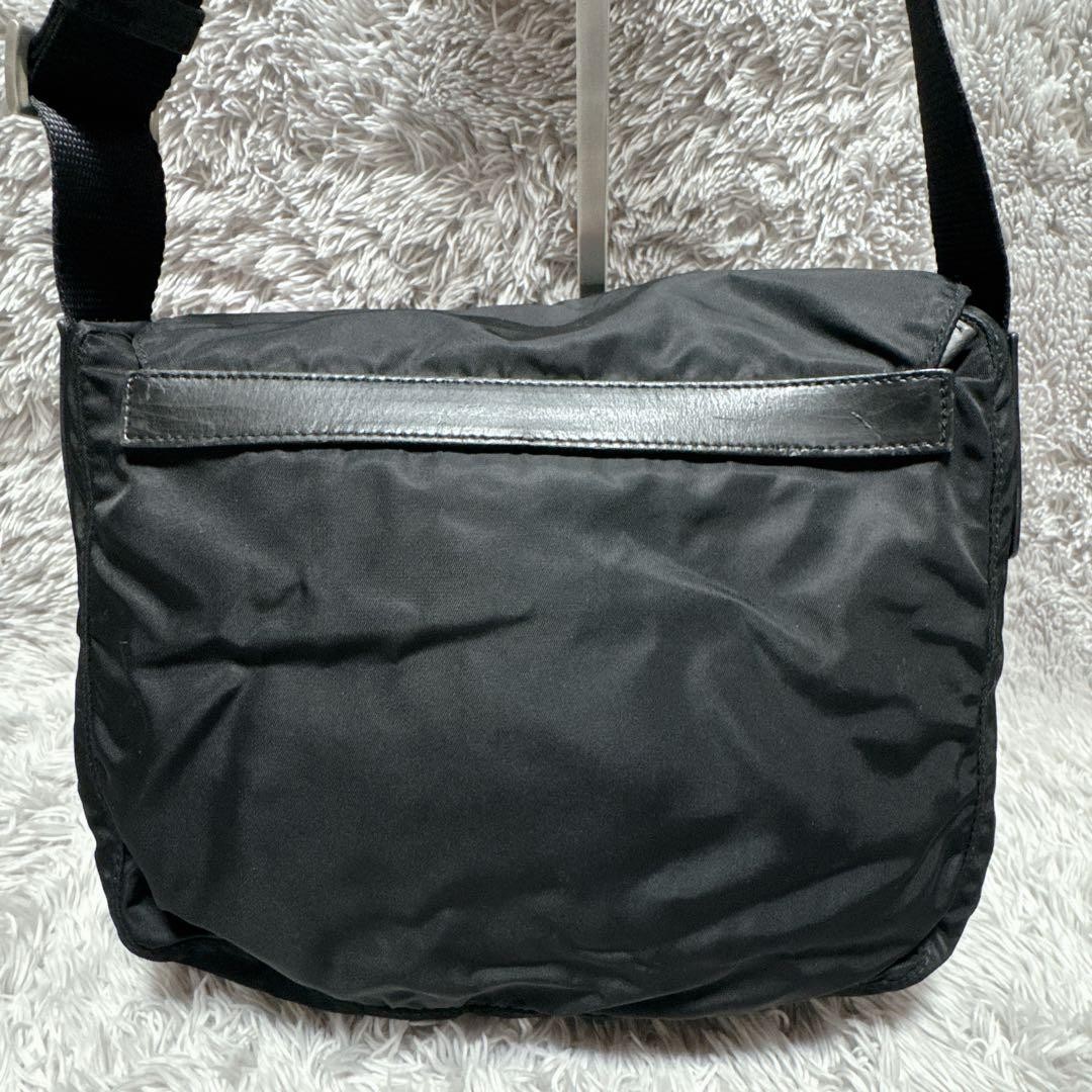 Condition Prada Shoulder Bag Sacoche Triangle Logo Nylon Black thumbnail 8
