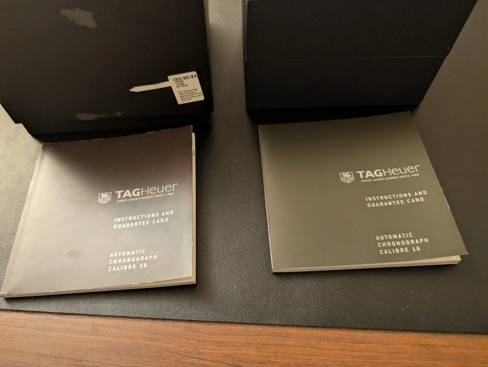 GENUINO TAG Heuer Carerra y Monaco Presentación Reloj Cajas y Portafletos Foto 2 de 4