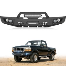 Front Bumper Wsensor Holes For 1992-1997 Ford F150 F250 F350 F450 Pickup Truck Front Bumper Wsensor Holes For 1992-1997 Ford F150 F250 F350 F450 Pickup Truck