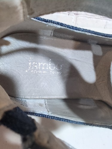 Jambu Rio Damen-Sandale Größe 6 Denim Keilabsatz Slipper Käfig Reißverschluss hinten - Bild 10 von 12
