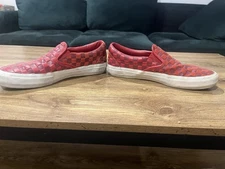 VANS Engineered Garments x Classic Slip-On 'Red Checkerboard' Size 10