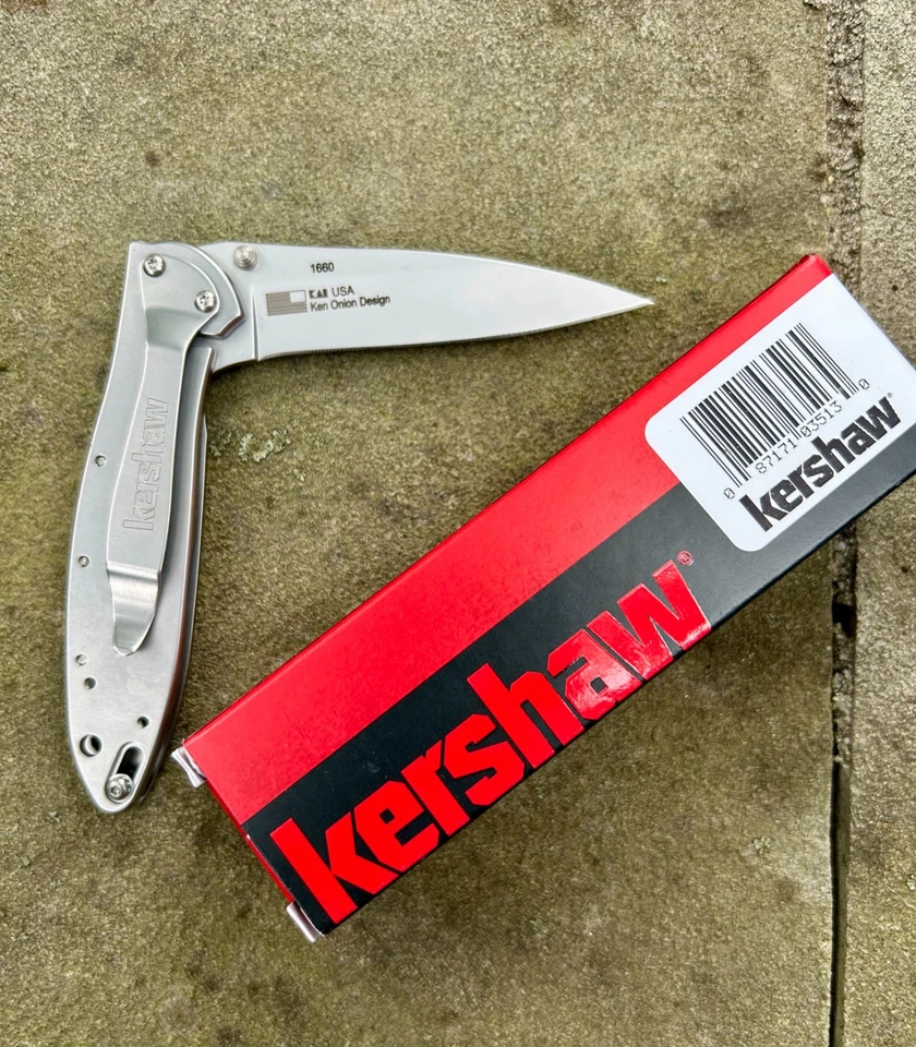 Cuchillo de puerro Kershaw personalizado | Diseño celta de acero inoxidable grabado | Hecho en EE. UU. Foto 3 de 4