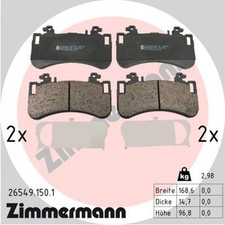 ZIMMERMANN Bremsbelagsatz Scheibenbremse 26549.150.1 für MERCEDES EQS V297 EQE