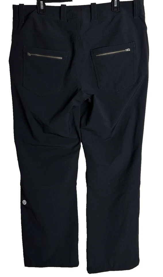 Pantalones de rendimiento Lululemon Tech para hombre talla 38x30 negros rectos elásticos Foto 3 de 4