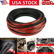 32.8Ft Car Door Seal Strip Car Door Weather Stripping Double Layer Weatherstrip