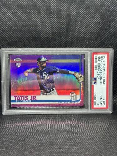 2019 Topps Chrome Fernando Tatis Jr. RC Pink Refractor Rookie #203 Padres PSA 10